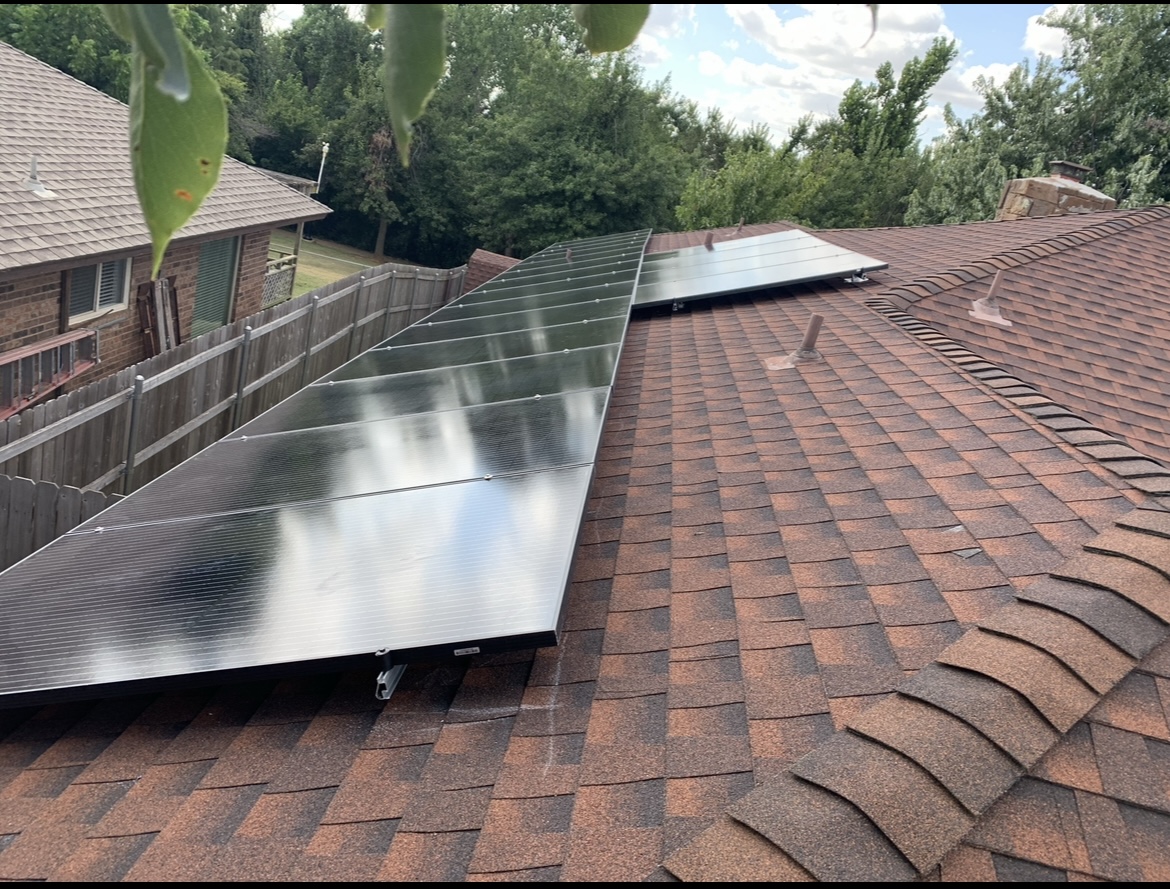 Roof Mounted Solar Panel Installation in Owasso, OK